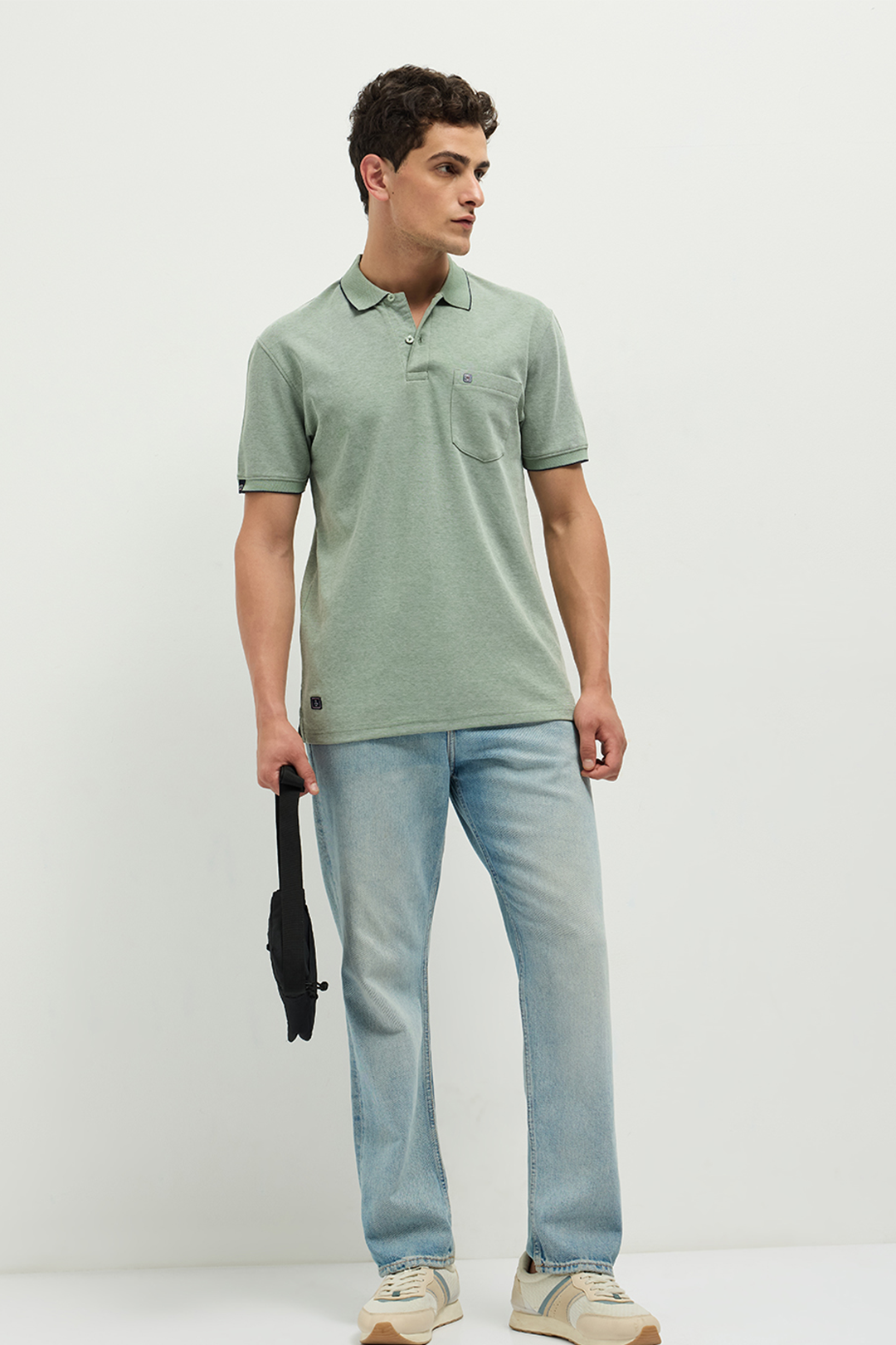 Ferro Dual-Tone Polo Summer Green