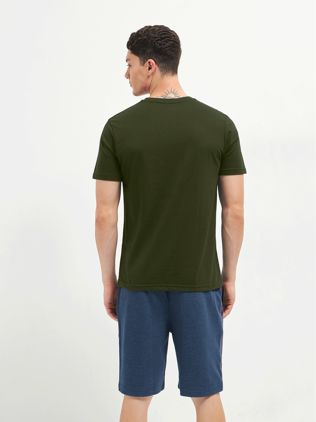 Motto Round Neck Olive
