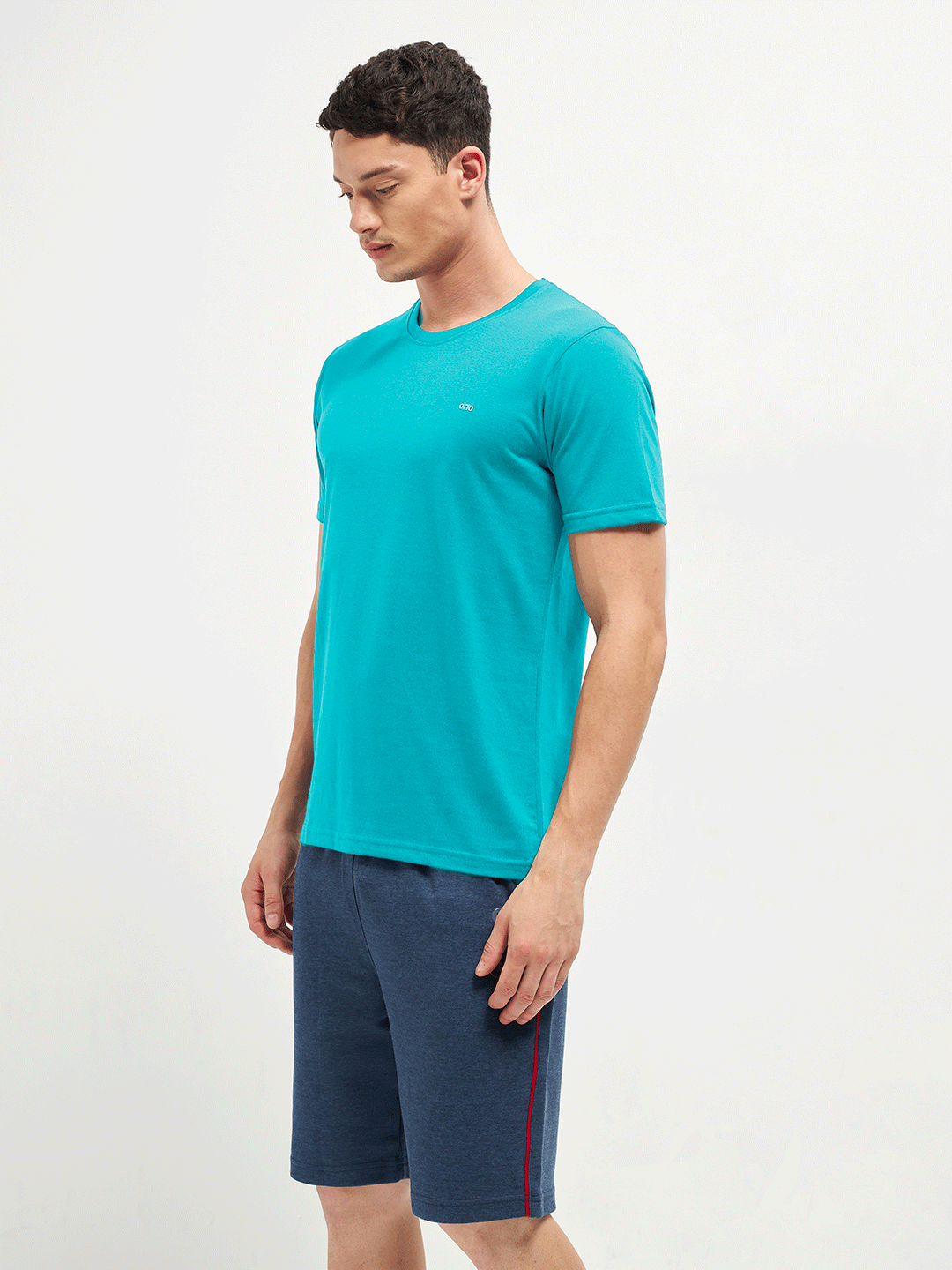 Motto Round Neck Sea Green