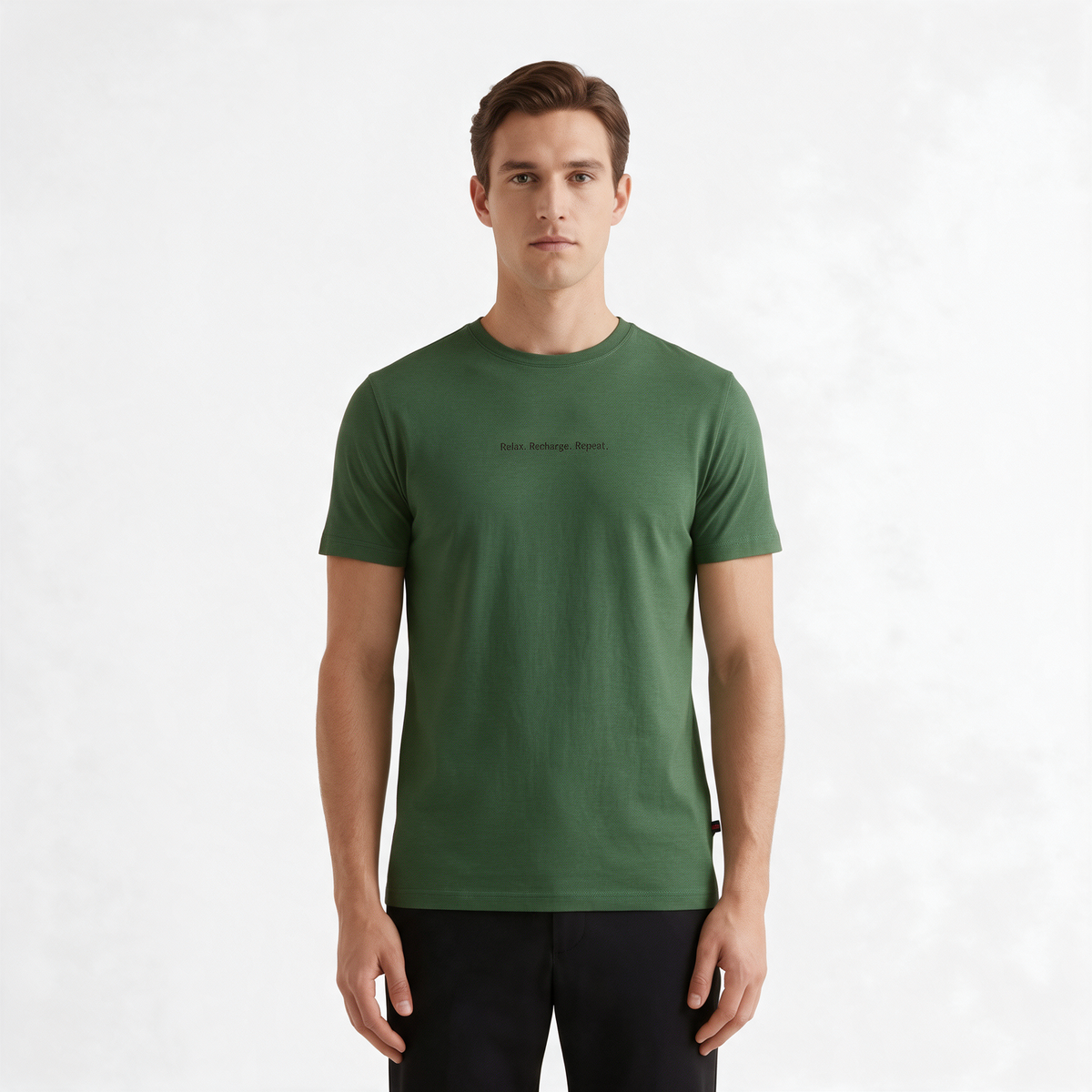 Zenzo Round Neck Pine Green