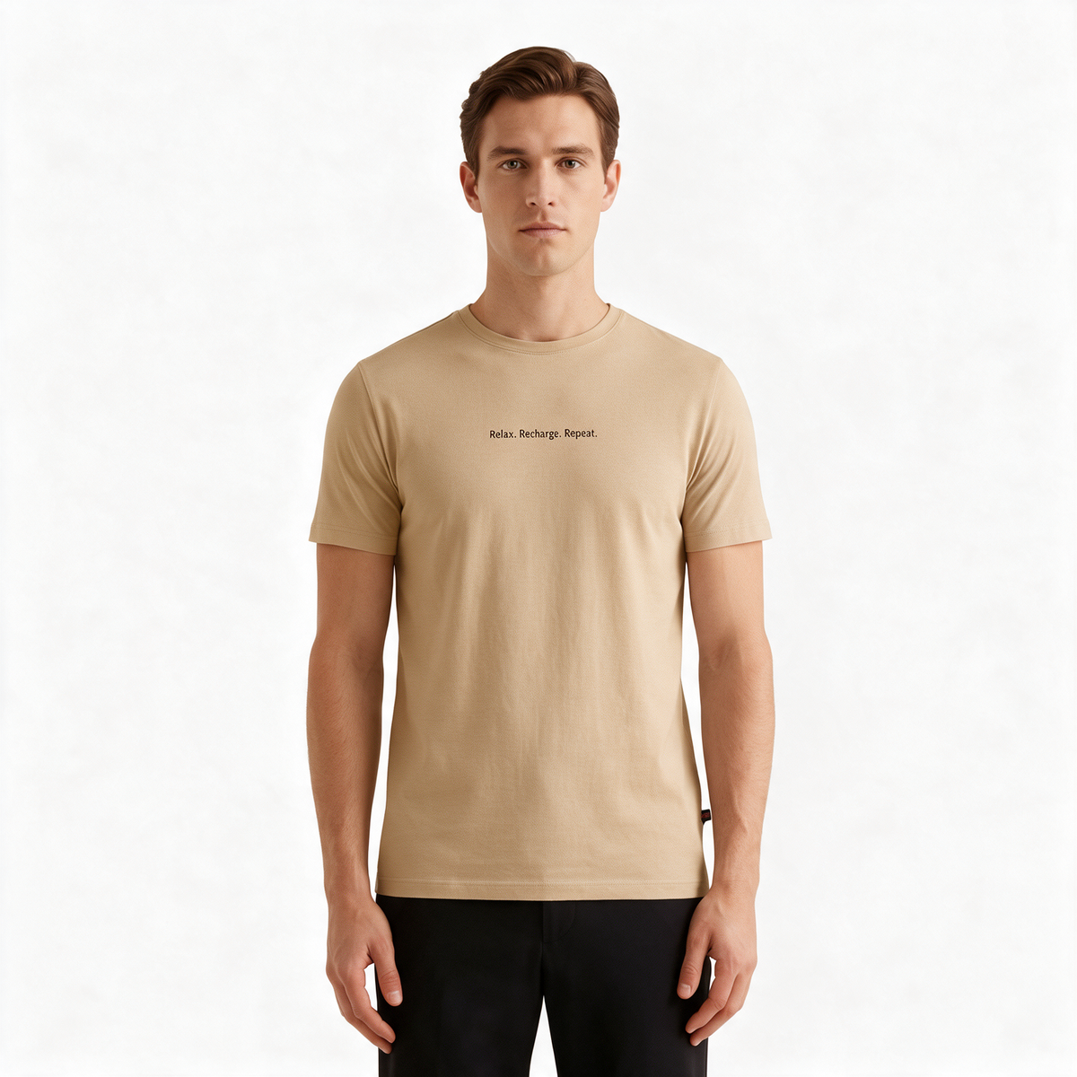 Zenzo Round Neck Tan