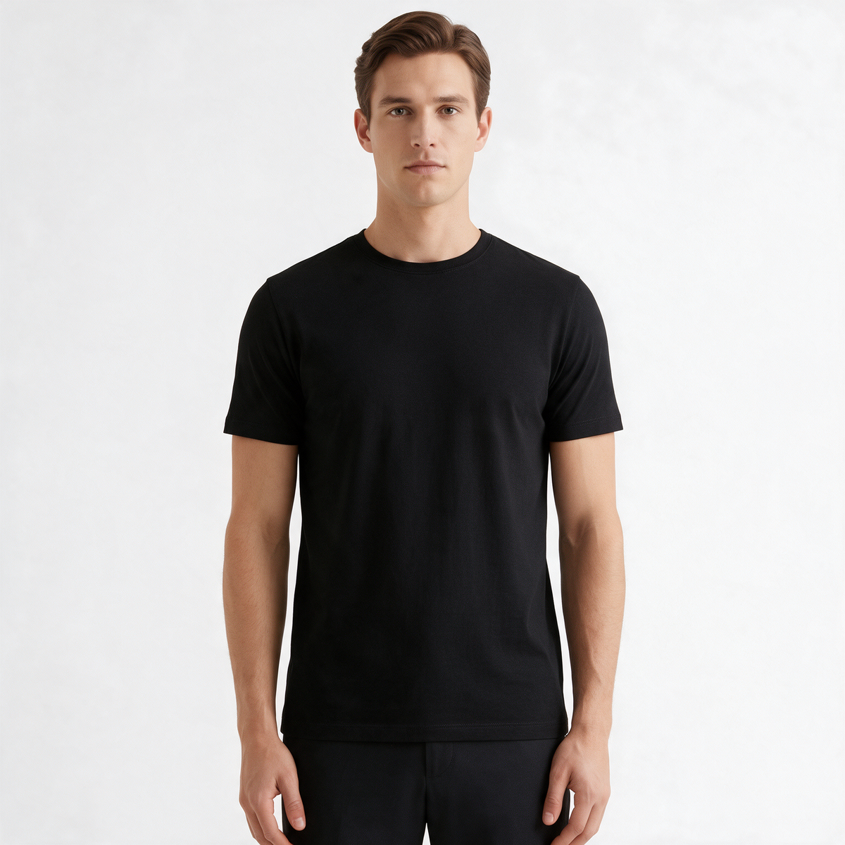 Zenzo Round Neck Black
