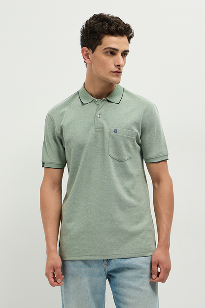 Ferro Dual-Tone Polo Summer Green