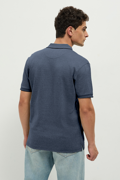 Ferro Dual-Tone Polo Ash Grey