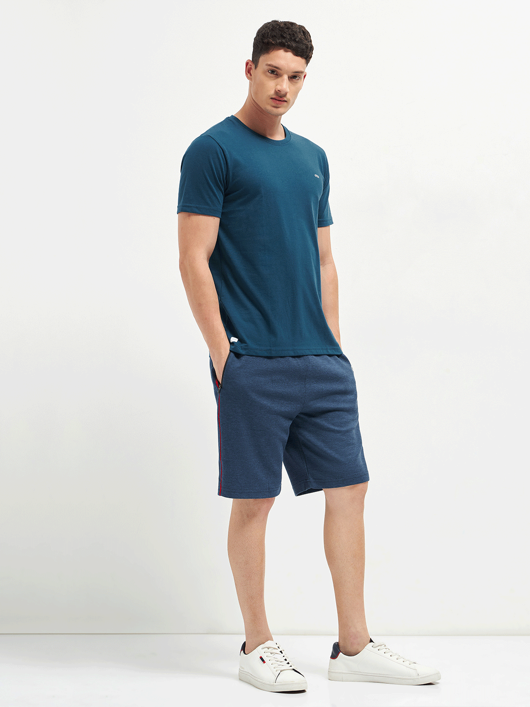 Motto Round Neck Blue