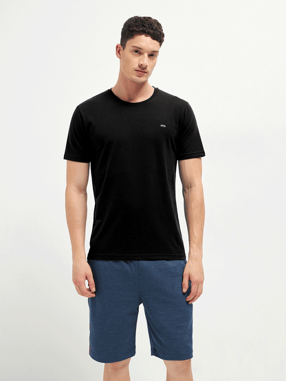 Motto Round Neck Black