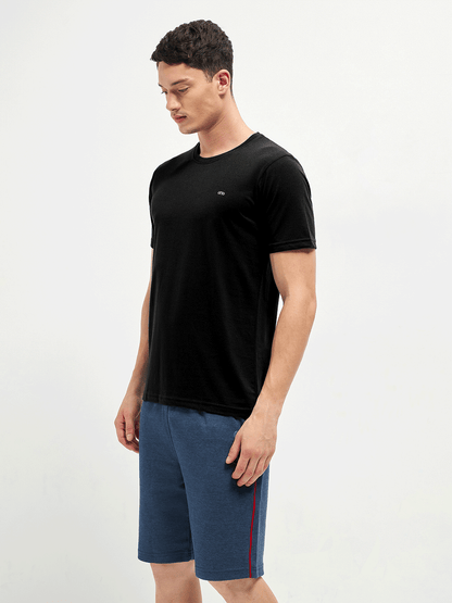 Motto Round Neck Black