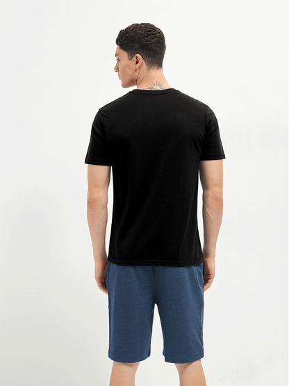 Motto Round Neck Black