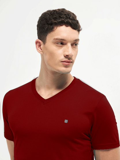 Lotto V-Neck Wine Red