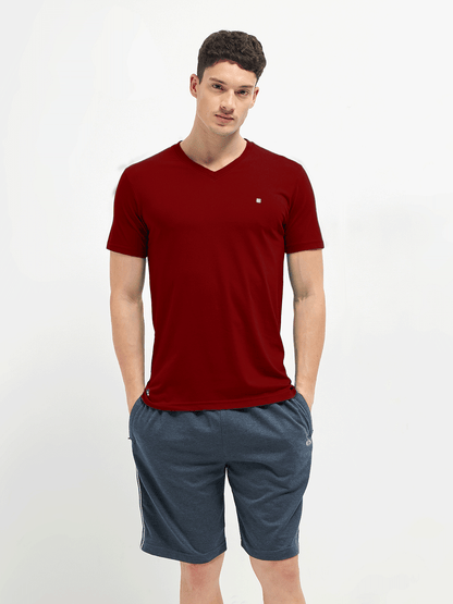 Lotto V-Neck Wine Red