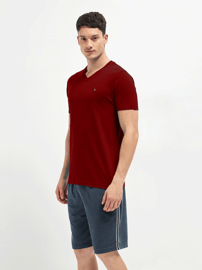 Lotto V-Neck Wine Red