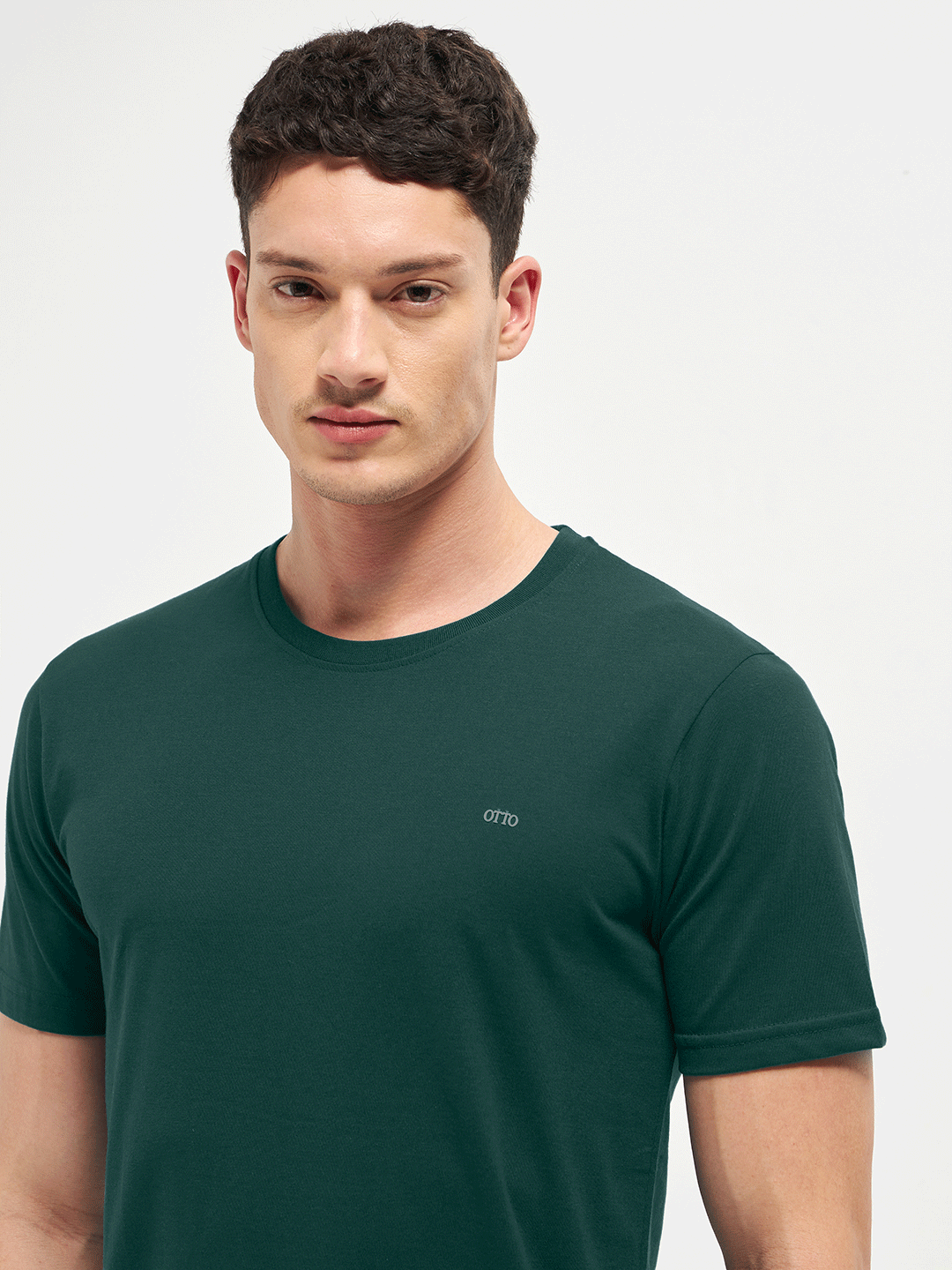 Motto Round Neck Dark Teal