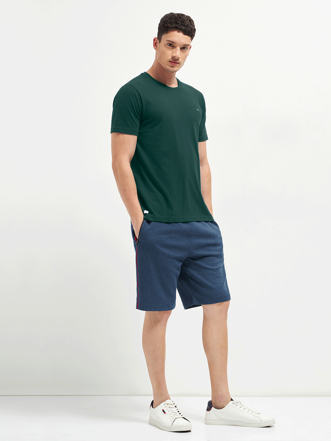 Motto Round Neck Dark Teal