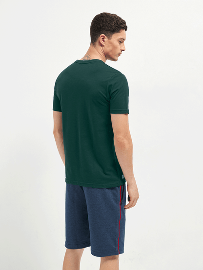 Motto Round Neck Dark Teal