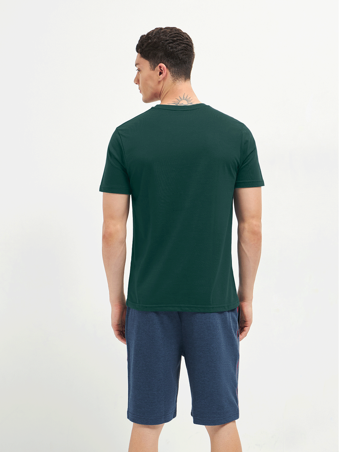 Motto Round Neck Dark Teal