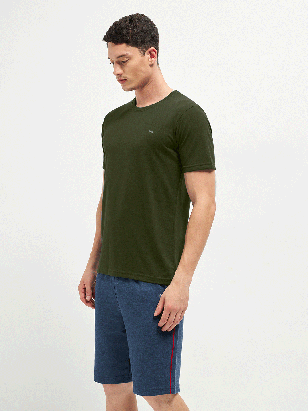 Motto Round Neck Olive