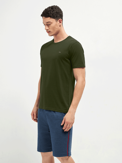 Motto Round Neck Olive