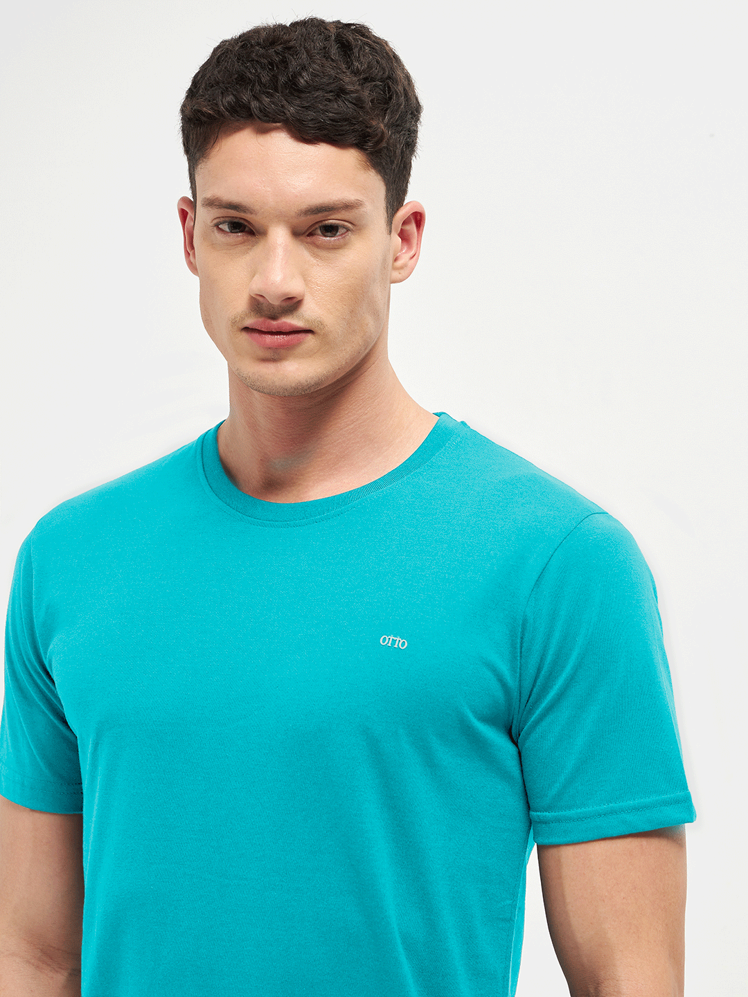 Motto Round Neck Sea Green