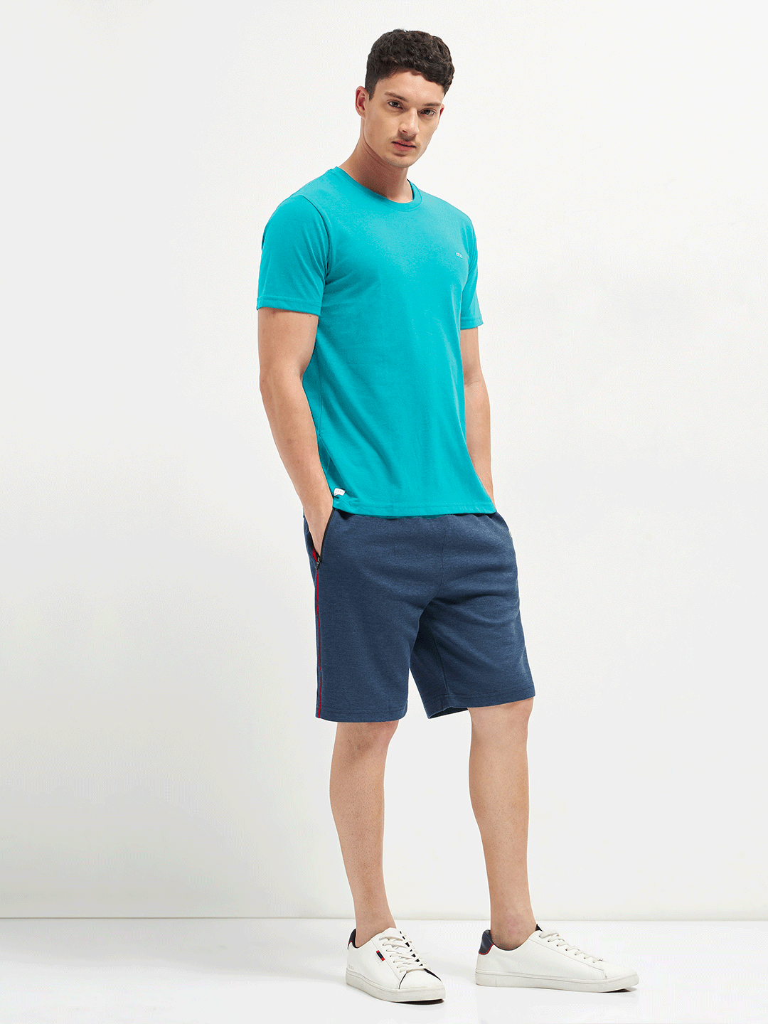 Motto Round Neck Sea Green