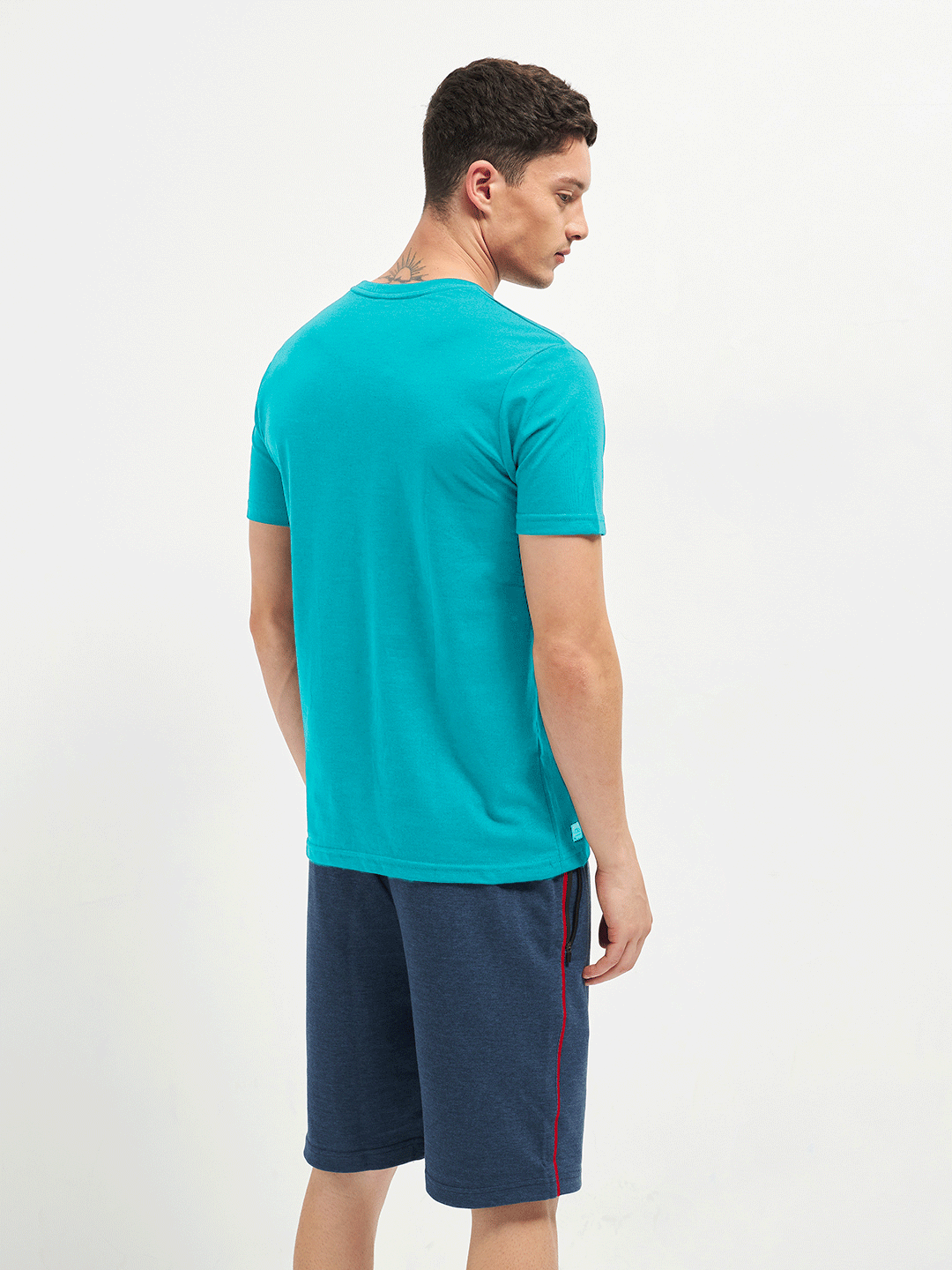 Motto Round Neck Sea Green
