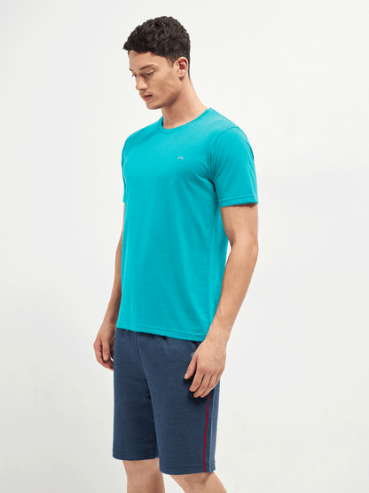 Motto Round Neck Sea Green