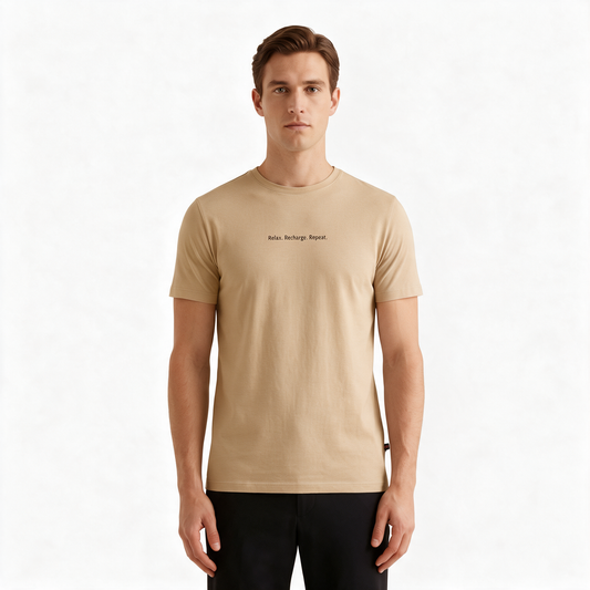 Zenzo Round Neck Tan