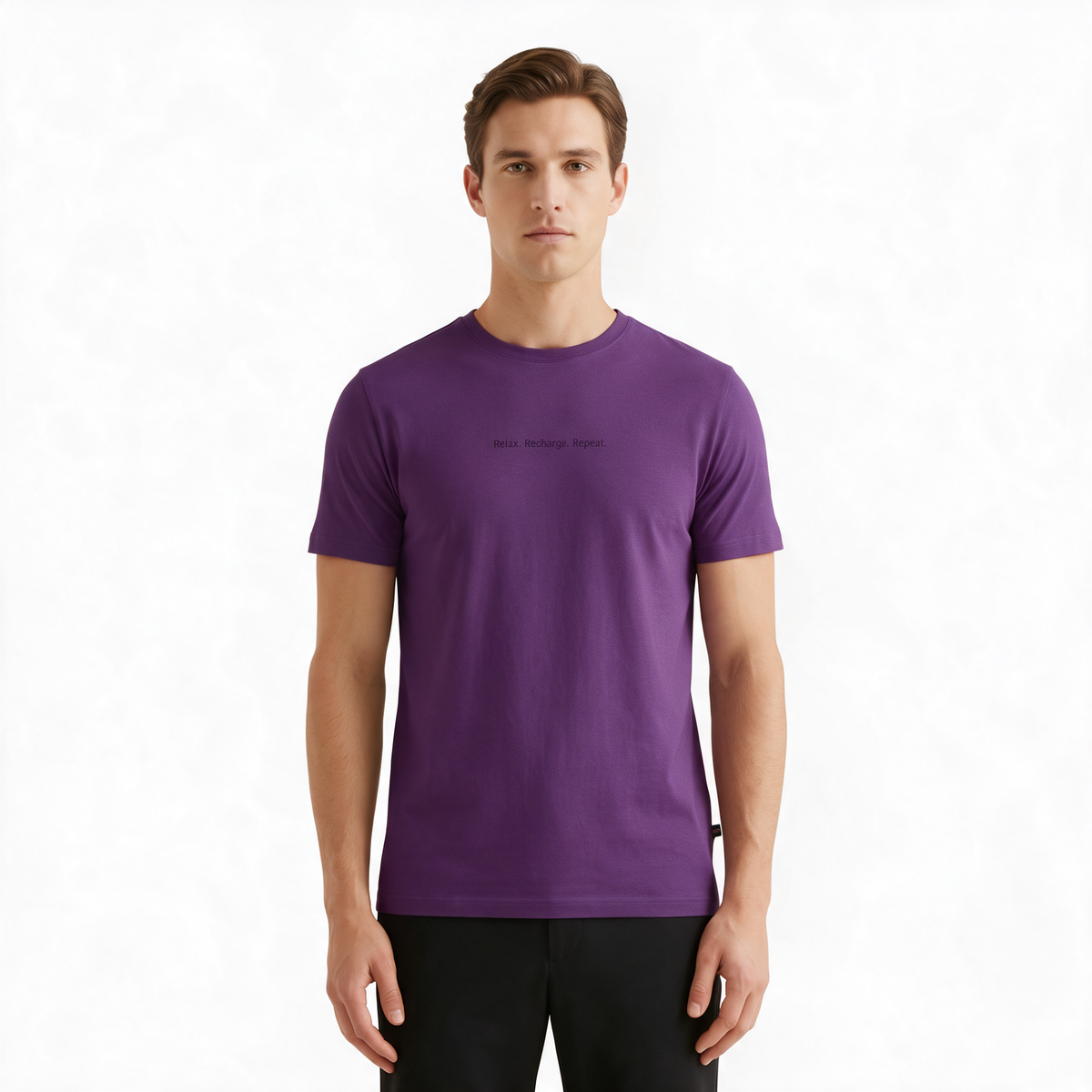 Zenzo Round Neck Purple